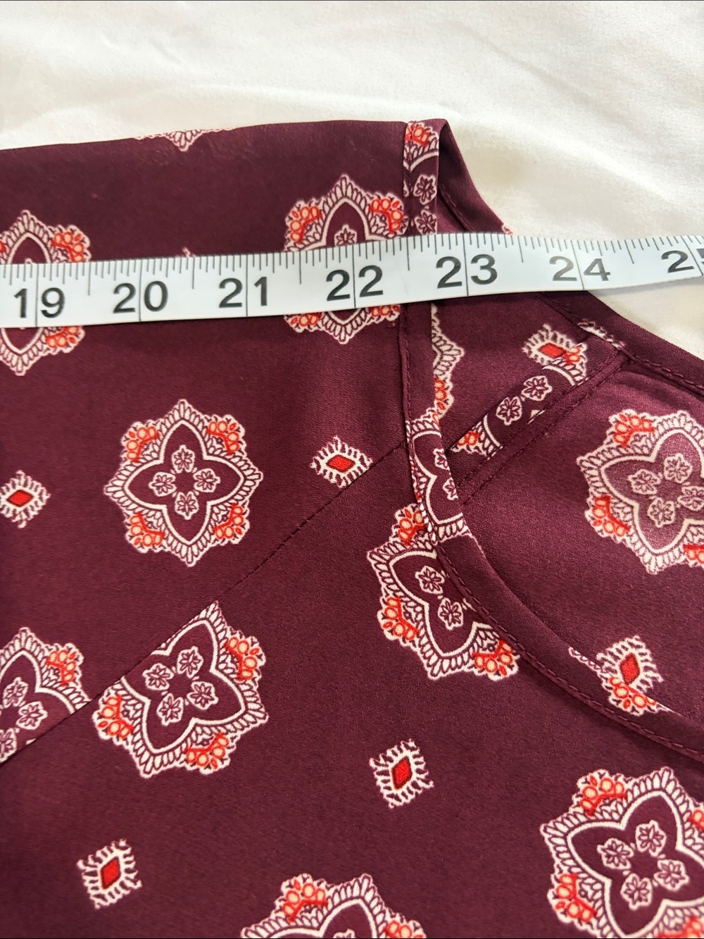 Papermoon Burgundy Floral Medallion Blouse - Picture 11 of 11